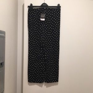 Topshop flows pleated Capri pants